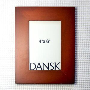 NWT Dansk Vintage 90's Dark Cherry Wood 4x6" Picture Frame